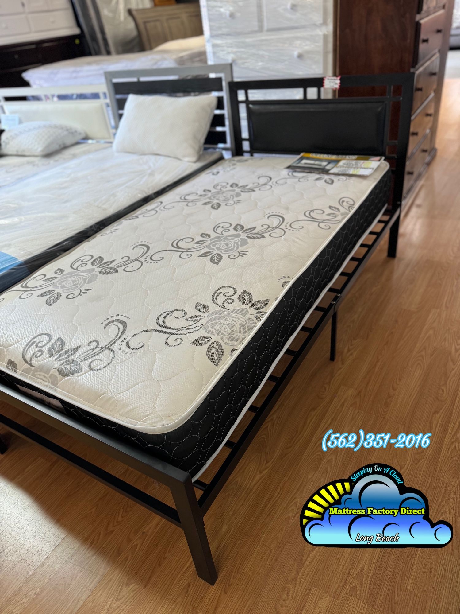 Twin Bed Frame With Mattress Metal Nuevo Bonito