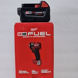 Milwaukee M18 FUEL GEN-3 18-Volt Lithium- Brushles 3/8 in. Compact Impact Wrench with Friction Ring AndAndXC Extended Capacity Resistant Battery New