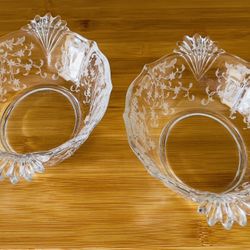Set of 2 Fostoria Baroque Handled Sauce Dishes 