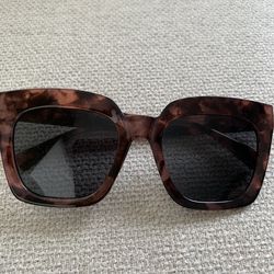 Tortoiseshell Square Women's Sunglasses - Brown