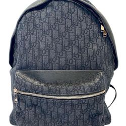 Christian Dior Backpack Canvas Medium Gray Unisex