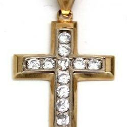 Ladies 10K Gold Cross Pendant