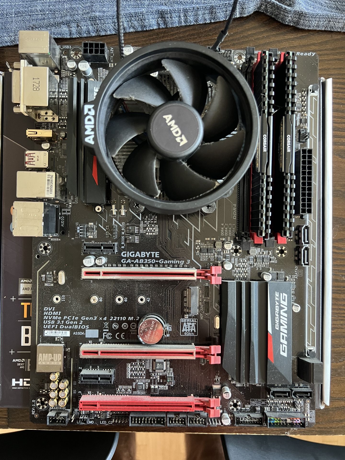 MSI GeForce GTX 1060 6GB + Ryzen 5 2600x + Motherboard + 32gb DDR4 Corsair RAM Bundle