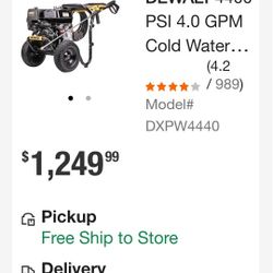 4400 Gal Hr  Pressure Washer Like New  .asking $550
