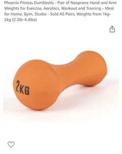 Phoenix Fitness Dumbbells - Pair of Neoprene Hand and Arm Weights for Exercise, Aerobics, Workout and Training - Ideal for Home, Gym, Studio - Sold AS