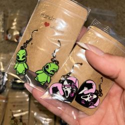 Horror and Halloween themed earrings