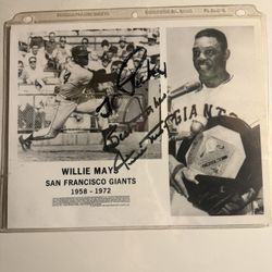 Willie Mays Autographed Photo