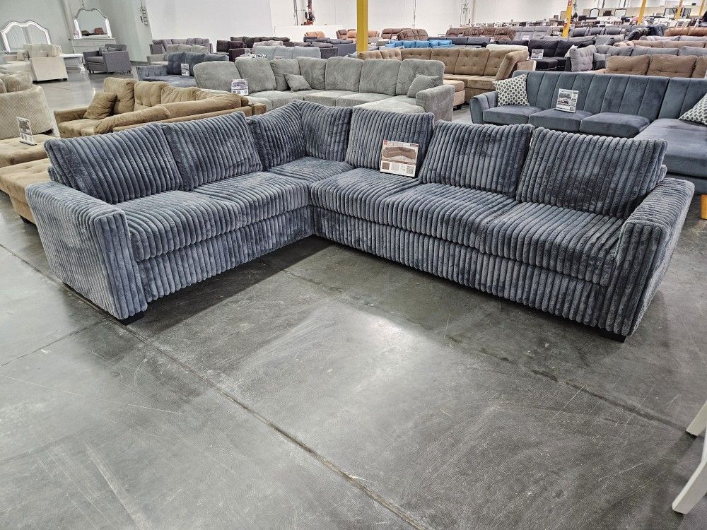 Brand New Sectional Corduroy Fabric 6 Seater $679