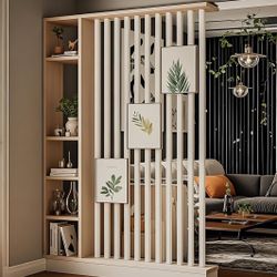 Wall Room Divider, Storage Cabinet 