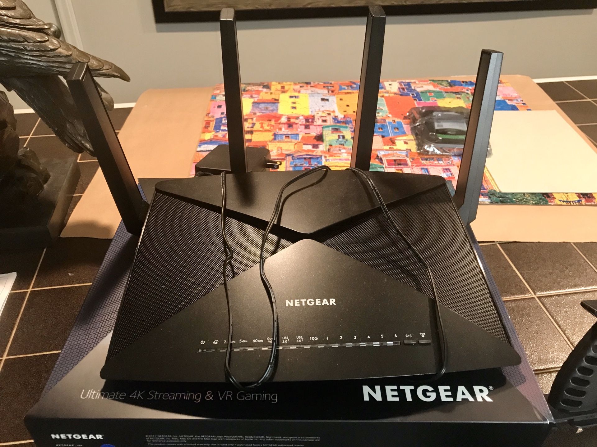 Custom Flashed Netgear Nighthawk R9000 X10 AD 7200 w/DD-WRT firmware & built in NordVPN software