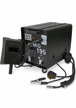 XtremepowerUS MIG-195 Gas-Less Gas Flux Wire Core Welder Welding Machine Automatic Wire Feed 230V 195AMP Welder w/Wheel Kit   329  140$