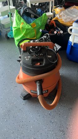 Ridgid vaccum14 gallon 6.0 peak Hp