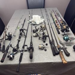 Fishing Rods & Reels.      All Negotiable 