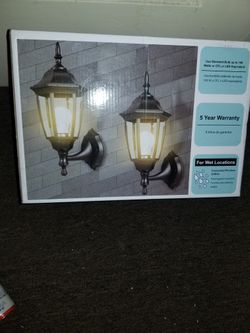 2 Pck. Led Wall Lanterns. Indoor/Outdoor. 