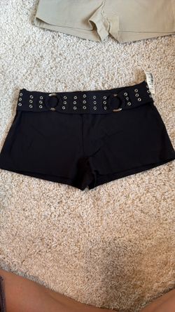 Black shorts set small medium stretch short shorts new eyelet women’s