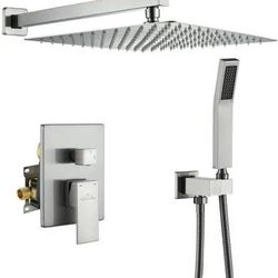 Rain shower head Brushed Nickel, handheld shower.