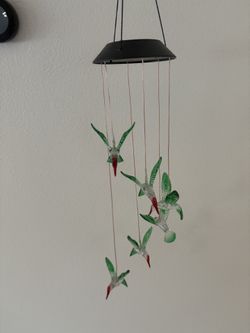 Solar Powered Hummingbird chimes
