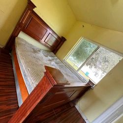 Bed Frame And Queen Mattress 