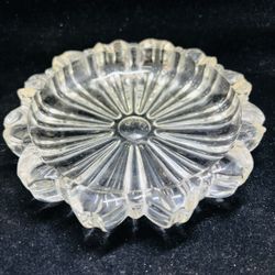 Vintage Fostoria 5.5" Large 1940's Round Ashtray Pressed Clear Glass