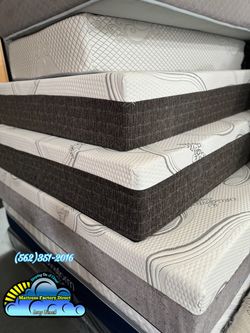 Visco blue gel queen size mattress and box spring base tambor