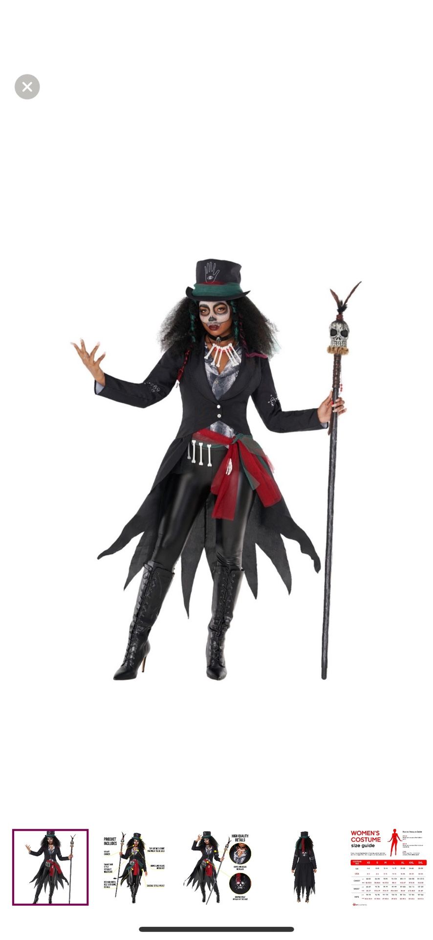 MORPH COSTUMES Voodoo Queen Priestess witch Doctor Halloween Costume dress