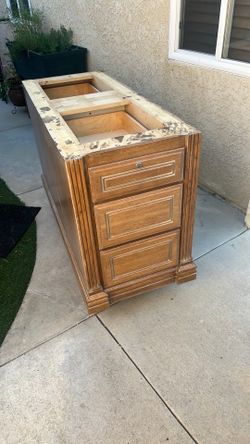 Solid Wood 6-Drawer Double-Sided Cabinet / Island or Workbench Base