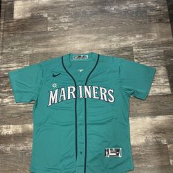 Ken Griffey JR (sizes Below) throwback, teal Seattle Mariners baseball jersey
