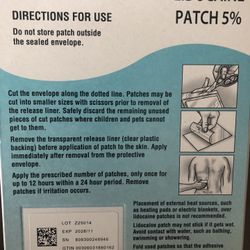 Lidocaine Patches