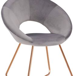 Modern Accent Velvet Chair Color Gray