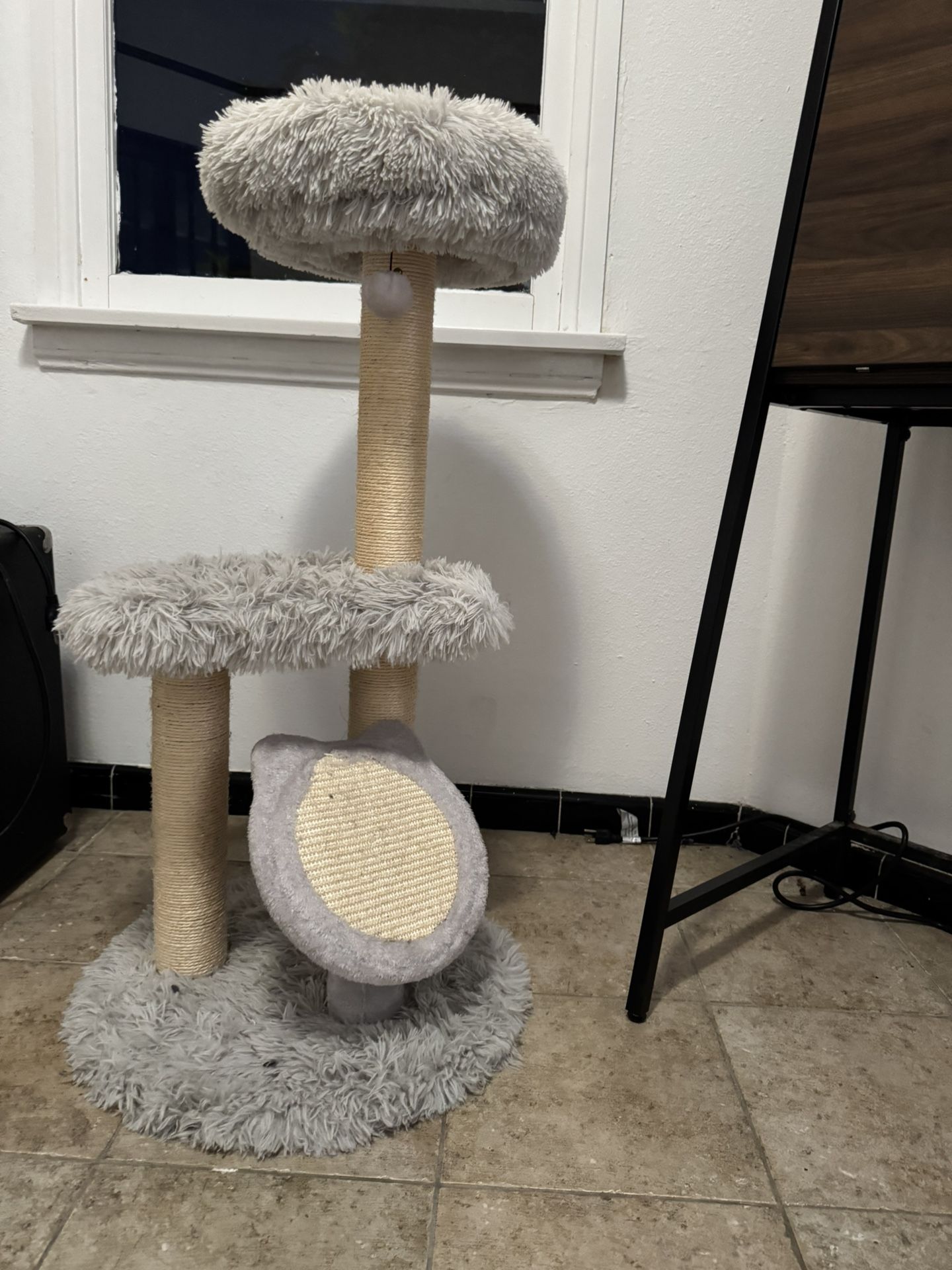 Fluffy Cat Tree with Scratching Posts – $20 OBO