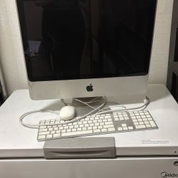 Large Apple Computer With Keyboard Mouse