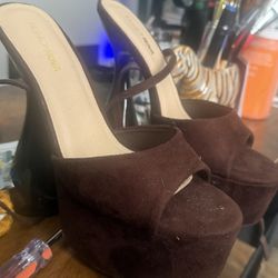 Brown Platform Heels