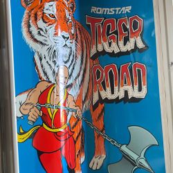 Romstar Tiger Road Arcade Video Game Cabinet Sticker Side Art 