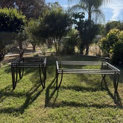 FREE!! BEAUTIFUL!!  Modern Metal Coffee Table and Side Table Frames (Read Description)