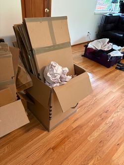 Packing boxes, medium and large