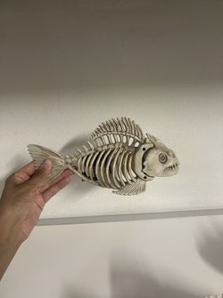 Halloween Fish Skeleton Decoration Set Of 3