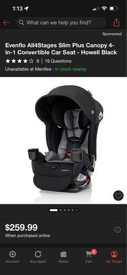 Evenflo All4Stages Slim Convertible Car Seat