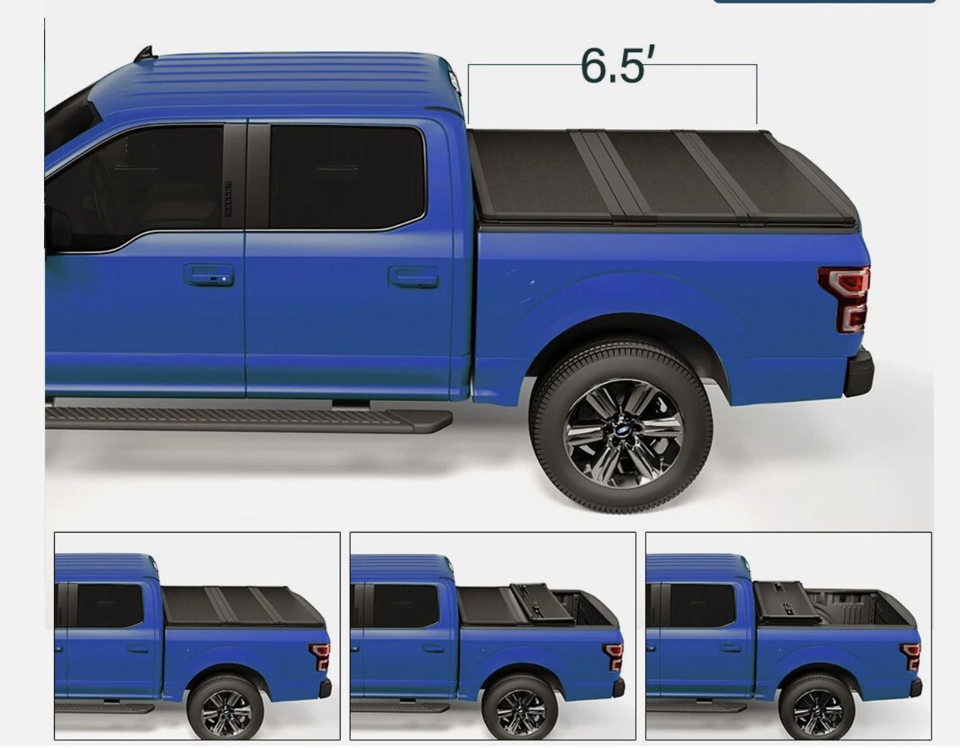 Hard Tri-Fold 6.5 Tonneau Cover For 14-25 Chevy/GMC Silverado/Sierra