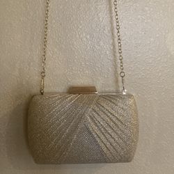 Glitter Pleat Clutch 