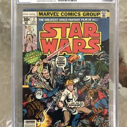 Star Wars #2 (1977) CGC 9.6 — O/w to White Pages; 1sr Obi-Wan, Han Solo, 