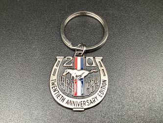 FORD MUSTANG 20TH ANNIVERSARY CELEBRATION 1(contact info removed) PROMOTIONAL KEYCHAIN