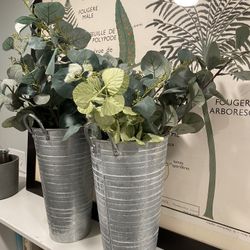 Beautiful Faux Eucalyptus Arrangement -Pair!