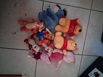 Winnie the Pooh Character Plush Lot