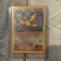  Rocket's Moltres Gym Heroes 12/132 Holo Unlimited Holo Rare