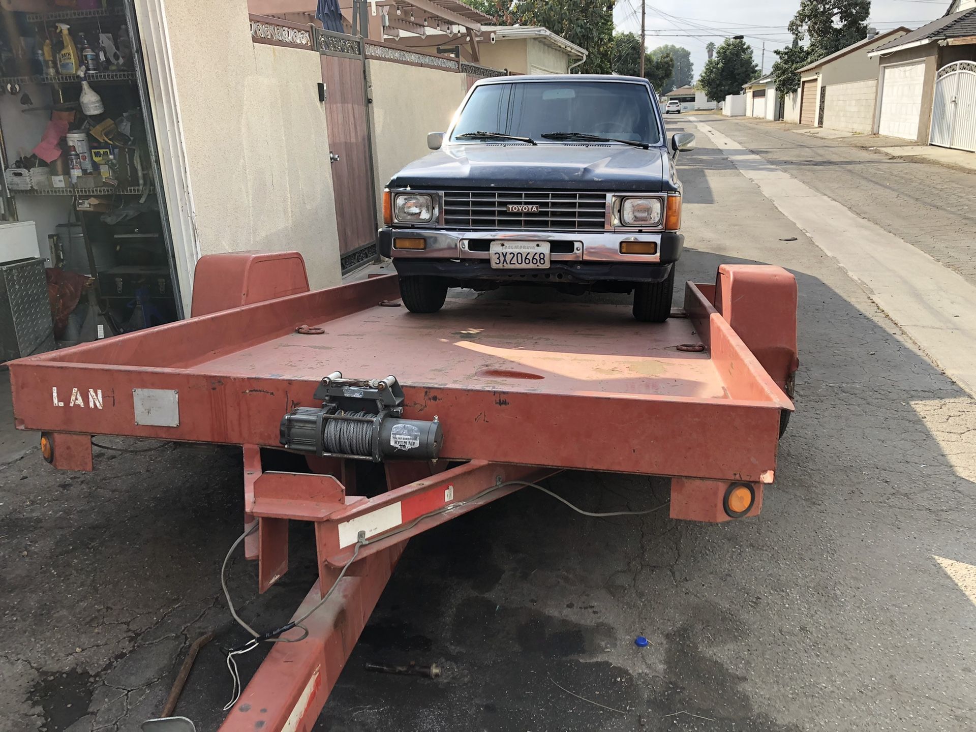 Car trailer tilt