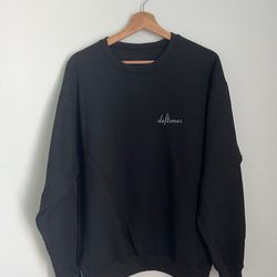 Black Grunge Y2K Deftones Embroidery Crewneck Sweatshirt