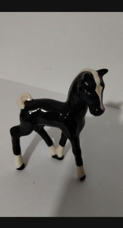 VINTAGE PORCELAIN - CERAMIC HORSE FIGURINE 4"×2.5" / S89