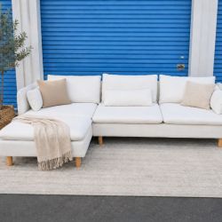 White Sectional Couch Sofa