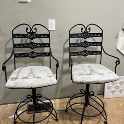 Set of Two cast Iron Bar Stool 31” Tall