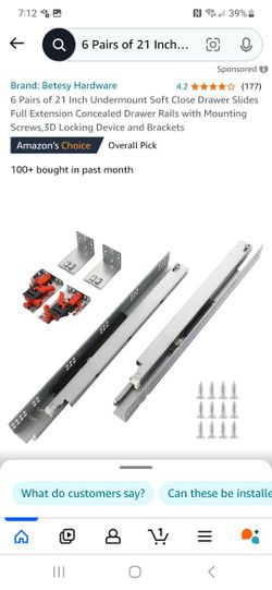 21" Drawer Slides